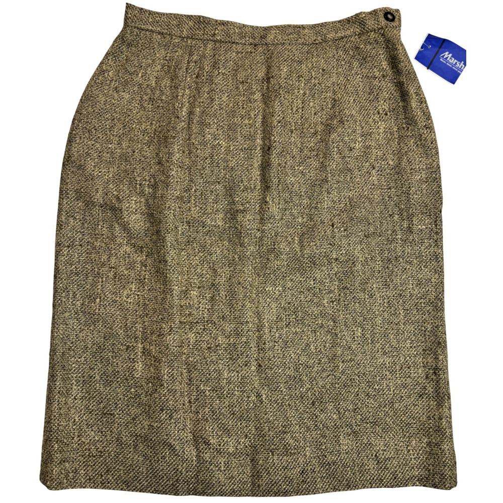 Jones New York Pencil Skirt Women's Tan Tweed Silk Wool Blend NWT Size 8